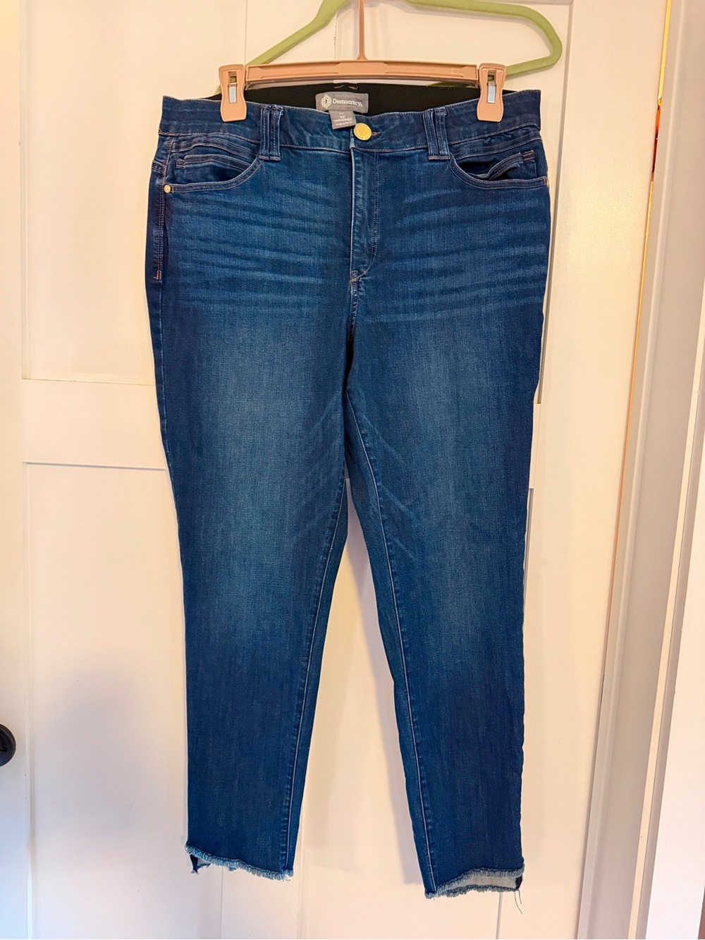 Democracy Ab-Solution Dark Blue Ankle Crop Stretch Jeans